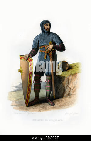 William I o Guglielmo il Conquistatore (Guillaume Le Conquérant). Il primo re normanno d'Inghilterra dal 1066 fino alla sua morte. Foto Stock