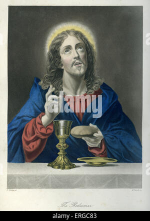 Cristo Redentore, Ultima Cena. Dopo una incisione da W francese. Foto Stock