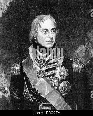 Lord Horatio Nelson - dopo il ritratto di Sir William Beechey. Ammiraglio inglese famoso per la sua partecipazione in epoca napoleonica Foto Stock