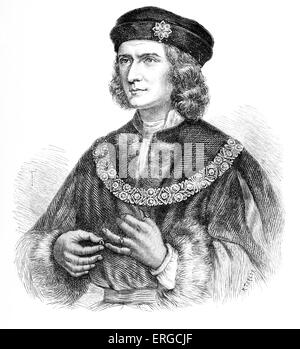 Richard III d'Inghilterra - ritratto. Re d'Inghilterra per due anni, dal 1483 fino alla sua morte nel 1485 durante la Battaglia di Foto Stock