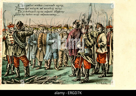 L'insurrezione del gennaio, 1863 - 1865. Gli insorti Polish-Lithuanian alzò la mano contro l'impero russo, ma alla fine sono stati Foto Stock