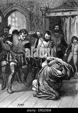 Il Cardinale Beaton è assassinato, 29 maggio 1546. David Beaton era Arcivescovo di St Andrews e ultima pre-riforma Scottish Foto Stock