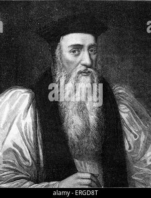 L Arcivescovo Thomas Cranmer. Riformatore protestante e l Arcivescovo di Canterbury durante i regni di Enrico VIII, Edoardo VI e Foto Stock