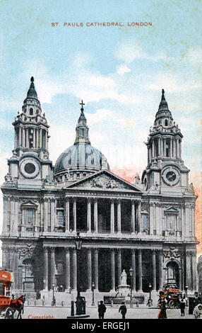 St Paul 's Cathedral, Londra. Nei primi anni del XX secolo. Foto Stock