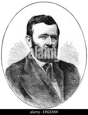 Ulisse S. Grant - ritratto. Diciottesimo Presidente degli Stati Uniti (1869-1877), comandante dell esercito dell'Unione durante la Guerra Civile americana e di ricostruzione post-bellica. 27 Aprile 1822 - 23 luglio 1885. Foto Stock