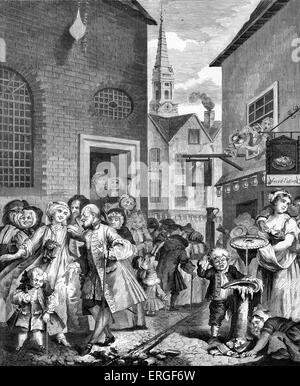 Orari del giorno - mezzogiorno da William Hogarth. WH: artista inglese - 1697 -1764. Foto Stock