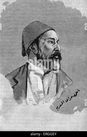 Ahmed Orabi - ritratto. Esercito egiziano generale e nazionalista. Ha guidato una rivolta nel 1879 contro Tewfik Pascià, il Khedive di Egitto e Sudan e il crescente predominio europeo dell'Egitto. Noto anche come Orabi Pascià, Orabi Pascià e Ahmed Orabi Pasha el-Masri, 1 Aprile 1841 - 21 settembre 1911. Foto Stock