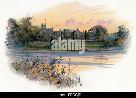 La Newstead Abbey, Nottinghamshire, Regno Unito. Dopo la fotografia di G.W.Wilson & Co Aberdeen. Foto Stock