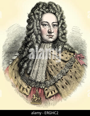 King George I (1660 - 1727) fu re di Gran Bretagna e Irlanda dal 1714 fino alla sua morte. Foto Stock