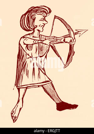 Welsh archer nel XIII secolo Foto Stock