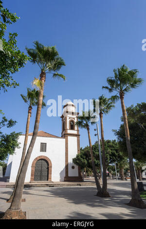 La Iglesia de Nuestra Seòora de la Antigua, chiesa del XVIII secolo, Fuerteventura, Spagna Foto Stock