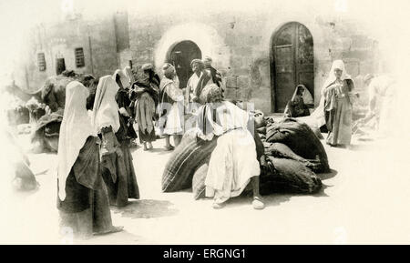 Gli uomini da Betlemme a Gerusalemme , la Palestina 1894. Foto Stock