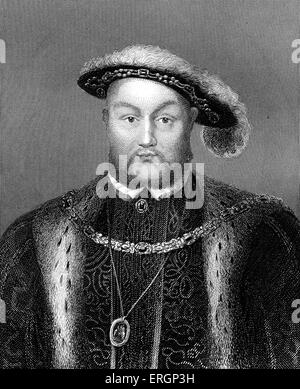 Henry VIII, ritratto. Re di Inghilterra dal 21 aprile 1509 fino alla sua morte. 28 Giugno 1491 - 28 gennaio 1547. Foto Stock