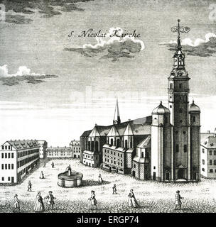 St Nicolai Chiesa di Lipsia. 1749. Foto Stock