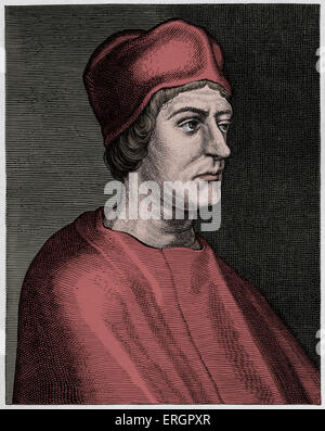 John Colet (1467-1519) è stato un teologo inglese e decano della cattedrale di San Paolo. Foto Stock