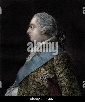 Il re George III, ritratto. Re del Regno Unito di Gran Bretagna e Irlanda dal 25 ottobre 1760 fino alla sua morte. Foto Stock