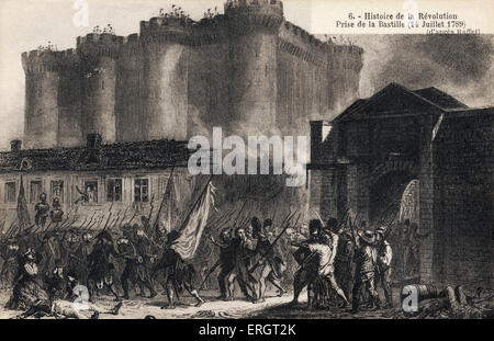 Parigi. Storming della Bastille 14 luglio 1789. Rivoluzione francese. Foto Stock
