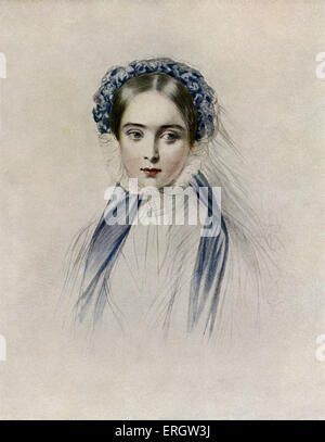 La regina Vittoria di Inghilterra - ritratto di Sua Maestà come una giovane donna di Emile Desmaisons 24 Maggio 1819 - 22 gennaio 1901. Foto Stock