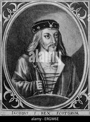 Giacomo I di Scozia 1602. Re di Scozia: 10 dicembre 1394 - 21 febbraio 1437. Foto Stock