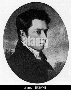 William Hazlitt: scrittore inglese, 10 Aprile 1778 - 18 settembre 1830. Da una miniatura di John Hazlitt, William suo fratello maggiore. Foto Stock