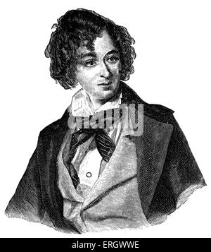 Benjamin Disraeli, 1° Conte di Beaconsfield - Ritratto dello statista inglese e figura letteraria nella sua gioventù: 21 dicembre Foto Stock