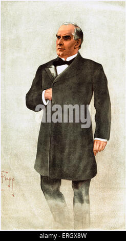 William McKinley: 'una protezione americana". 2 febbraio 1899. Cartoon per Vanity Fair. WM: 25° Presidente degli Stati Uniti, 29 Gennaio 1843 - 14 settembre 1901. Foto Stock