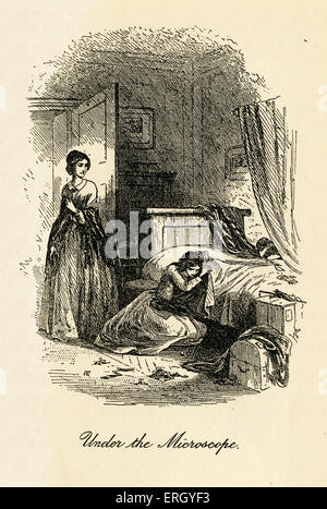 Little Dorrit da Charles Dickens. Illustrato da Hablot Knight Browne. (Phiz) didascalia recita: 'sotto il microscopio'. CD: Foto Stock