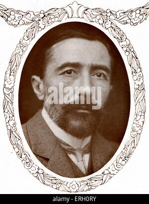 Joseph Conrad (Józef Teodor Konrad Korzeniowski) - ritratto. JC, romanziere polacco: 3 dicembre 1857 - 3 agosto 1924. Foto Stock