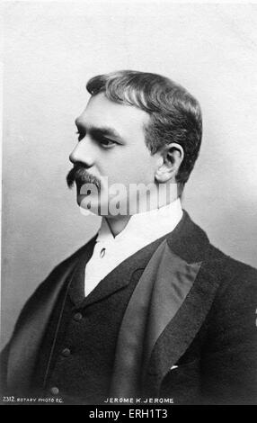 Jerome K (Klapka) Jerome - Ritratto del romanziere inglese e drammaturgo. 2 Maggio 1859 - 14 giugno 1927. Ha scritto "Tre Uomini in un Foto Stock