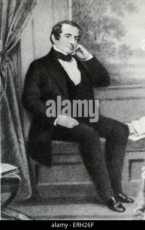 Washington Irving in Sunnyside. Autore americano e storico: 3 aprile 1783 - 28 novembre 1859 Foto Stock