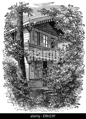 Charles Dickens ' Casa di Gad's Hill, Regno Unito.Home dove il romanziere britannico è morto. 7 febbraio 1812 - 9 giugno 1870. Foto Stock