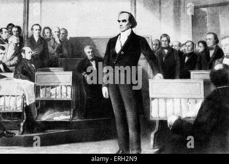 Daniel Webster, uomo politico americano. 18 Gennaio 1782 - 24 ottobre 1852. Foto Stock