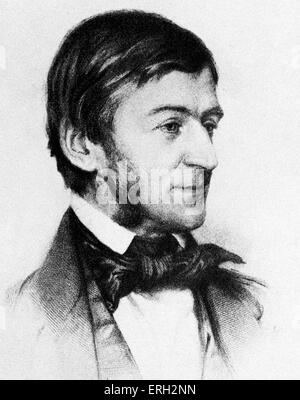 Ralph Waldo Emerson in Boston, poeta americano. 25 Maggio 1803 - 27 aprile 1882. Foto Stock