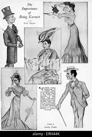 L importanza di essere serio" di Oscar Wilde al Globe Theatre, Londra, settembre 1939. Disegni di Stanley Parker. Oscar Fingal O'Flahertie Wills Wilde: Irish playwright, romanziere, poeta, 16 Ottobre 1854 - 30 novembre 1900. Foto Stock