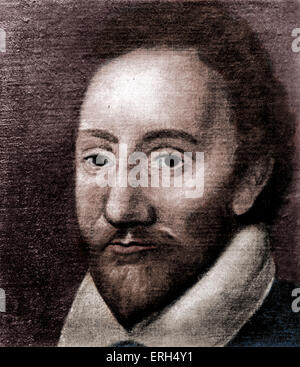 Richard Burbage. Ritratto, faccia piena. RB British attore shakespeariano 7 Gennaio 1568 - 13 Marzo 1619. Versione Colorised. Foto Stock