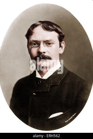 Jerome K (Klapka) Jerome - Ritratto del romanziere inglese e drammaturgo. 2 Maggio 1859 - 14 giugno 1927. Ha scritto "Tre Uomini in un Foto Stock