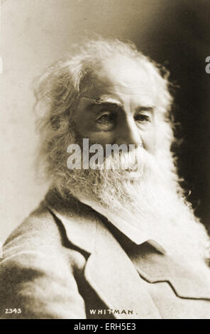 WHITMAN, Walt - ritratto - poeta americano 1819-1892 Foto Stock