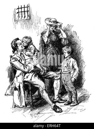 " Il Vicario di Wakefield' di Hugh Thomson, presi da una illustrazione di un Macmillan edizione del libro di Oliver Goldsmith. HT: Irish illustrator, 1 giugno 1860 - 7 Maggio 1920 Foto Stock