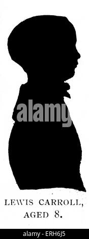 Lewis Carroll - Ritratto di silhouette di età compresa tra i 8 anni di età. (Vero nome del Reverendo Charles Lutwidge Dodgson) Inglese autore: 27 gennaio Foto Stock
