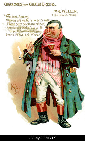 The Pickwick Papers da Charles Dickens. Sam Weller: 'Widders, Sammy, Widders sono 'ceptions a Ev'ry regola...' romanziere inglese 7 Febbraio 1812 - 9 giugno 1870. Foto Stock