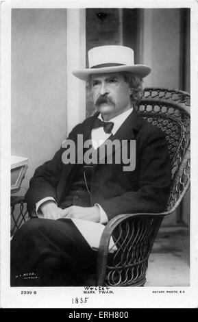 Mark Twain - ritratto. Vero nome: Samuel Langhorne Clemens. Autore americano: 30 Novembre 1835 - 21 aprile 1910. Foto Stock
