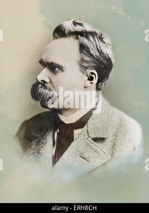 Friedrich Nietzsche - ritratto. Filosofo tedesco 1844-1900. Foto Stock