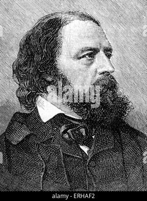 Alfred Tennyson Signore, primo Baron Tennyson (6 agosto 1809 - 6 ottobre 1892). Xix secolo poeta inglese. Poeta laureato di grande Foto Stock