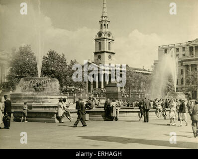 San Martino nei campi da Trafalgar Square, adottata alla fine degli anni cinquanta. Visibile sulla sinistra è la Galleria Nazionale e sul Foto Stock