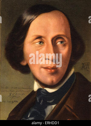 Hans Christian Andersen, scrittore danese, 1805-1875. Favole A. Grahl, 1846 Foto Stock