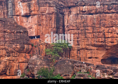 Grotta Templi di Badami, Karnataka, India, Asia Foto Stock