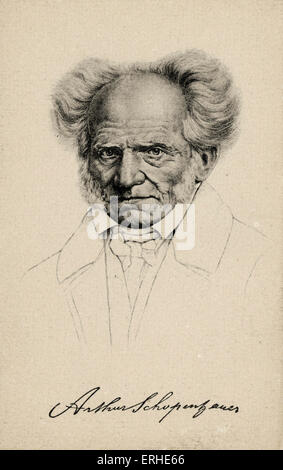 Arthur Schopenhauer. Filosofo tedesco, 22 Febbraio 1788 - 21 settembre 1860 - Wagner è stata influenzata dalla sua filosofia. Foto Stock