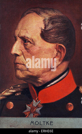 Helmuth Karl Bernhard von Moltke, generale prussiano. Ottobre 26, 1800 - Aprile 24, 1891. Divenne Helmuth Graf von Moltke nel 1870 Foto Stock