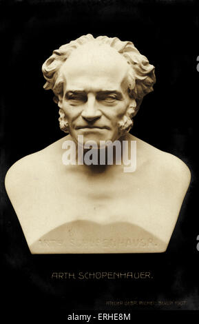 Arthur Schopenhauer, busto. Filosofo tedesco, 22 Febbraio 1788 - 21 settembre 1860 - Wagner è stata influenzata dalla sua filosofia Foto Stock