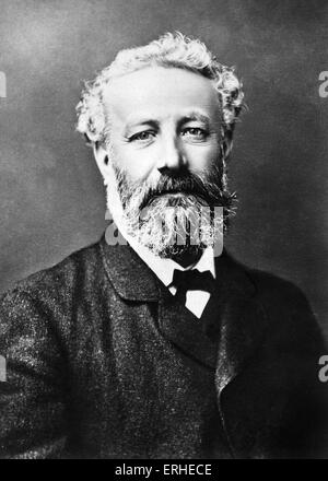 Jules Verne - ritratto. Lo scrittore francese 1828-1905. Autore di ' il giro del mondo in 80 giorni", "Viaggio al centro della terra " e " 20.000 leghe sotto i mari". Foto Stock